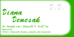 diana demcsak business card